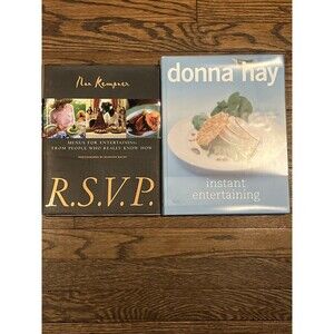 Lot of 2 Entertaining Hardcover Books Menus CookBook